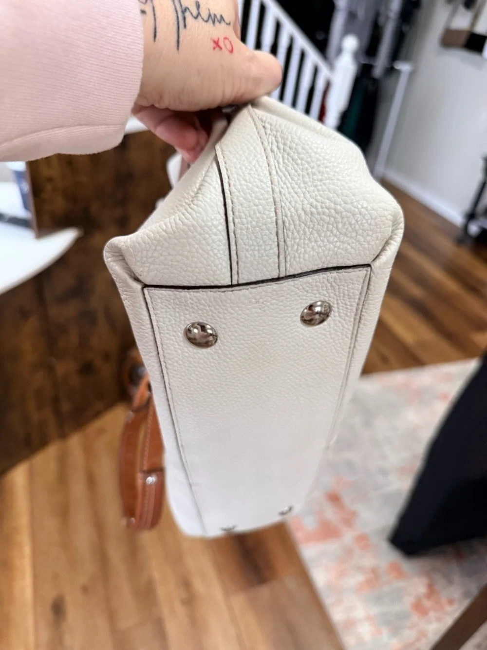 SOLD
Coach Penelope Pebbled Leather Tote | Cream & Saddle | EUC - Picture 6 of 12